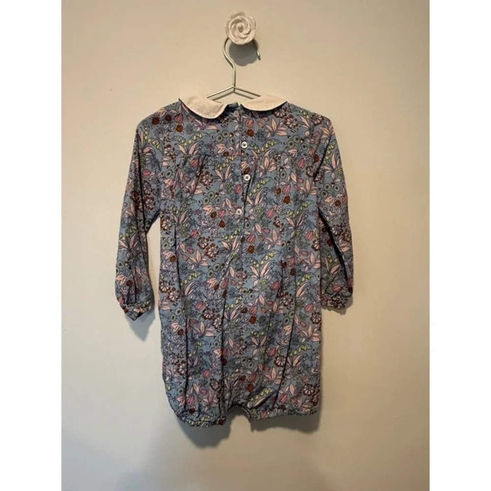 Mini Boden 2-3Y Smocked Floral Romper EEUC